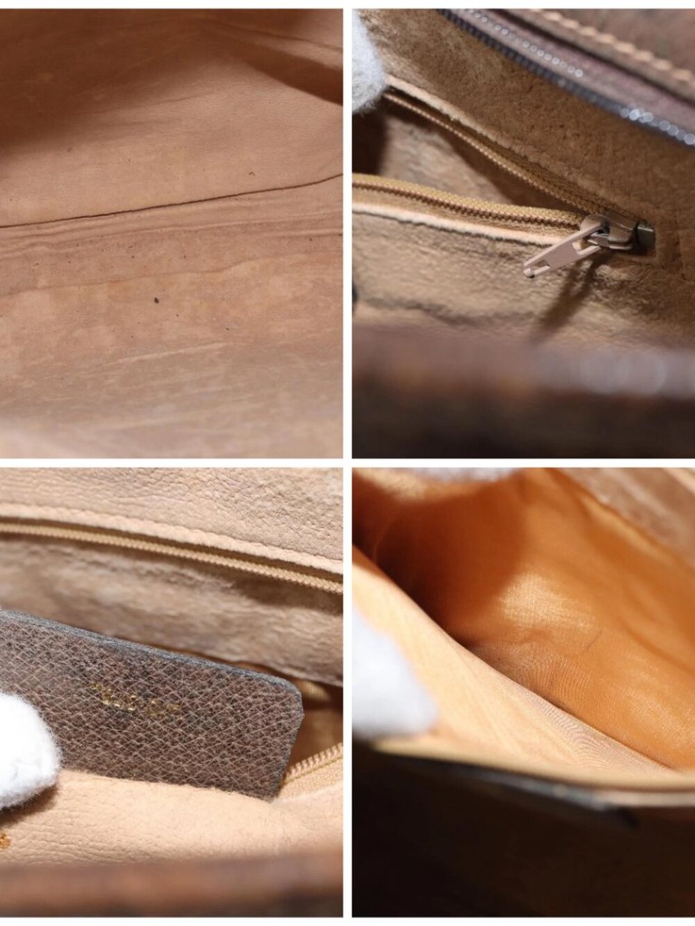 GUCCI GG Supreme Web Sherry Line Tote Bag PVC Beige Gold 010 378 Auth ep12692 - Picture 15 of 16